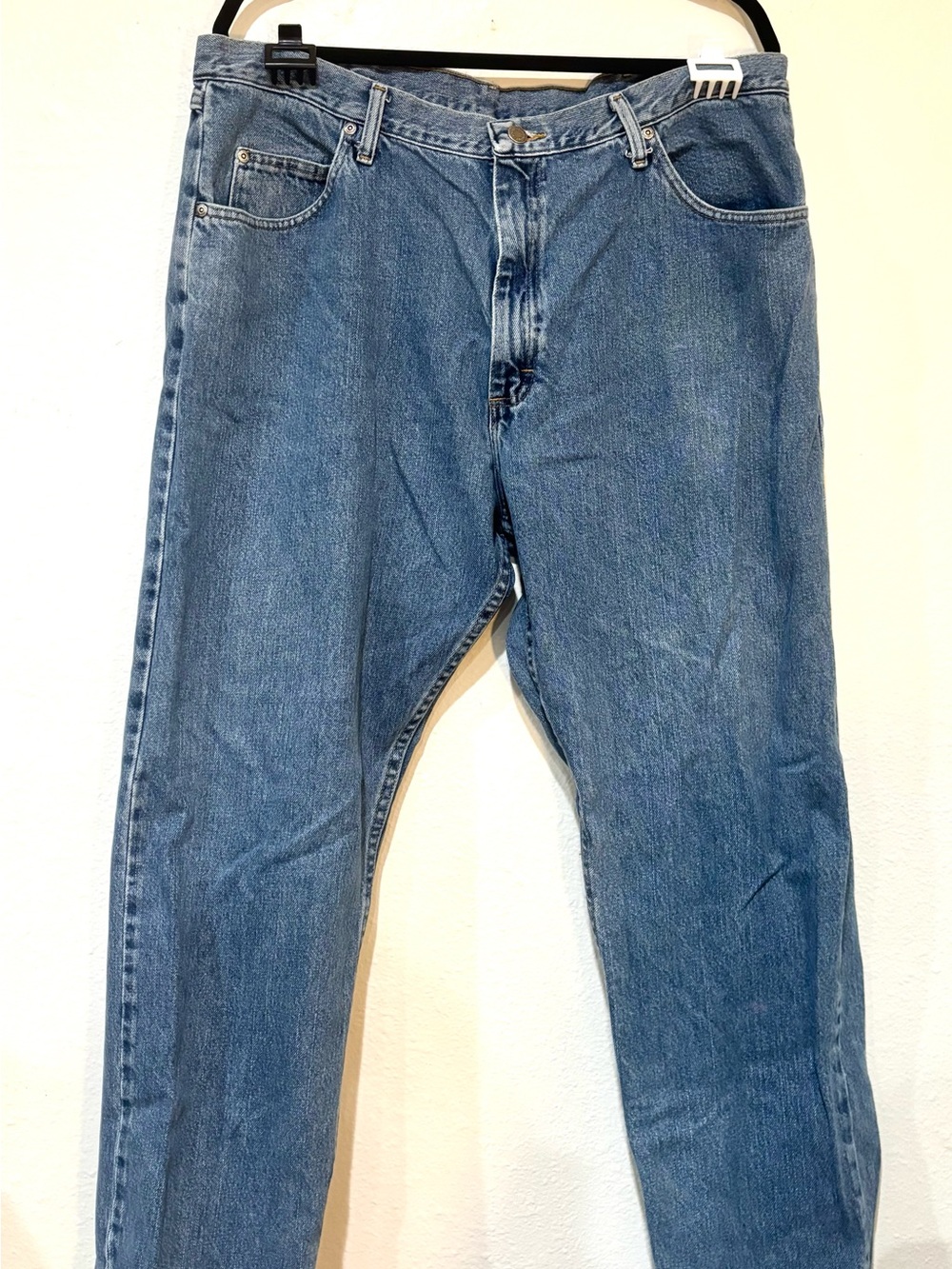 Wrangler Men’s 40x30 Relaxed Fit Straight Leg Jeans Medium Wash 100% Cotton